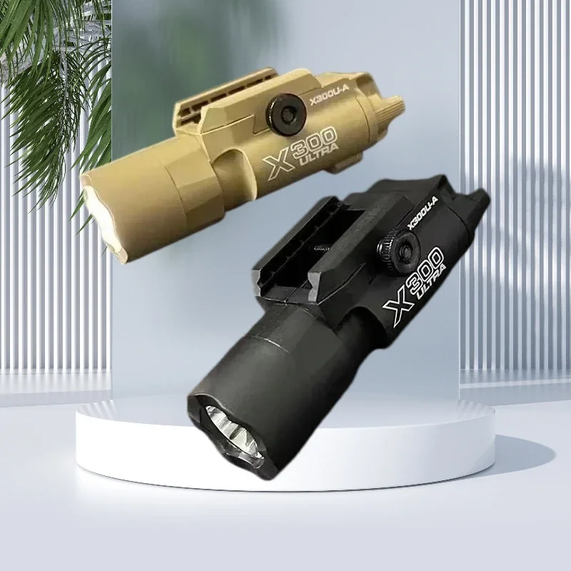 Multi-function Rail Hand Flashlight Portable LED Torch with Auxiliary Light Source Outdoor Hiking Travel Daily Illumination Equi