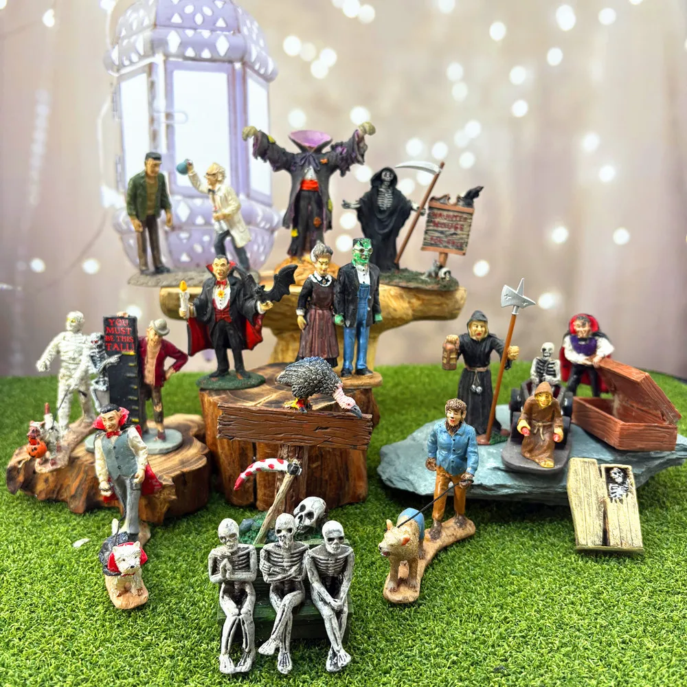 Miniature  Mini Figures  Sand Table  Sculpture  haunted house accessories  Halloween resin crafts  Halloween party decor