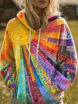 Women’s 3D Rainbow Graphic Hoodie 1