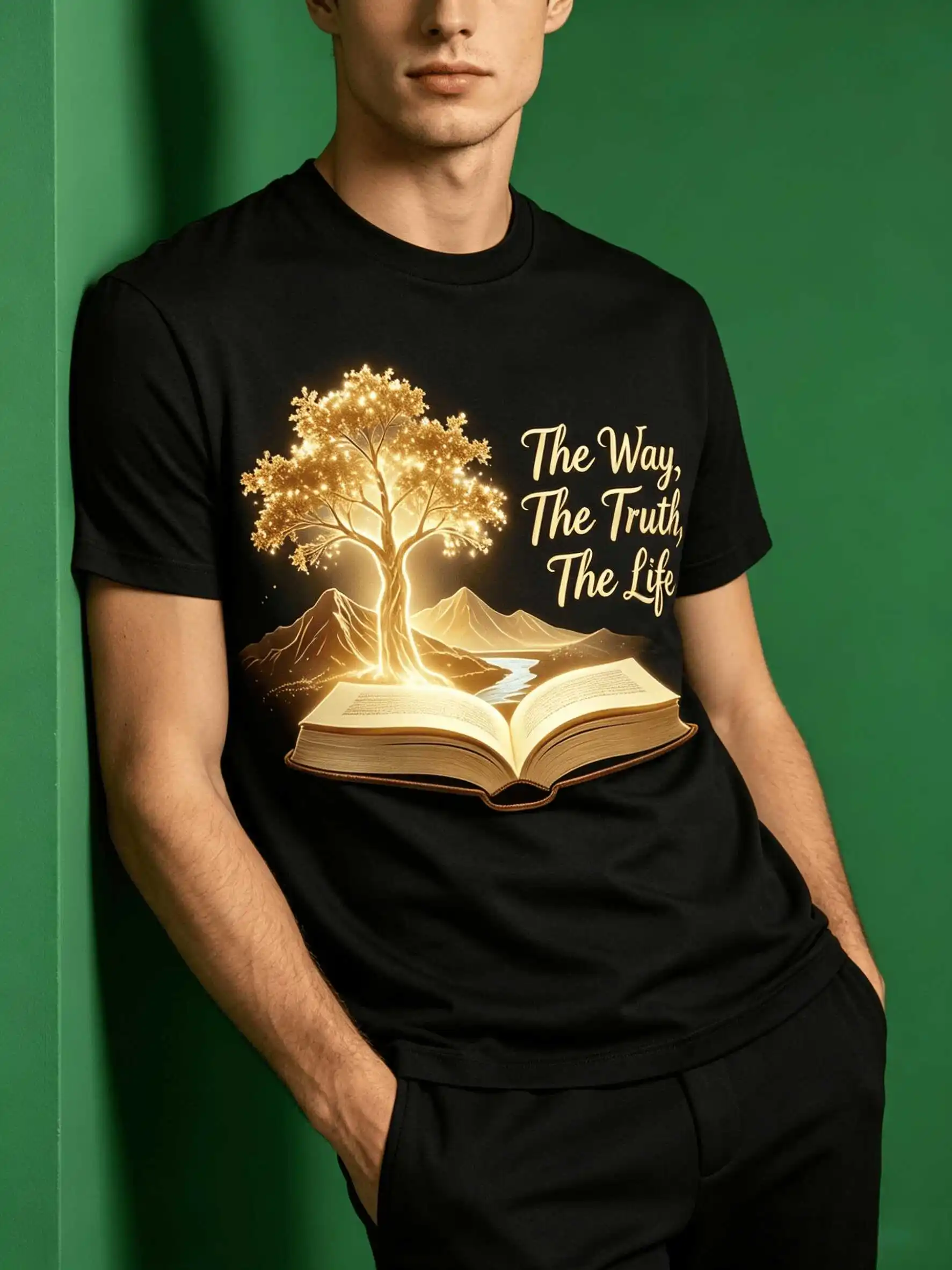 2026 New The Way Truth Life T-Shirt Tree of Life US Local Shipping Christian Tee