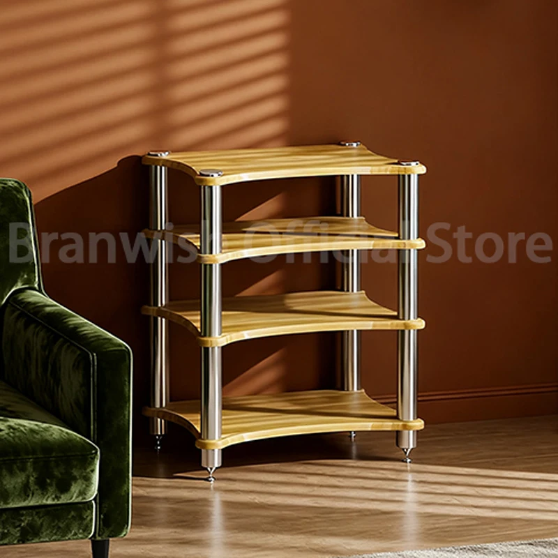 

SUS304 Стойка для усилителей 20 кг LBE/Tier Аудио кронштейн с антивибрационными шипами 1-4 ярусный шкаф для хранения динамиков для домашнего кинотеатра