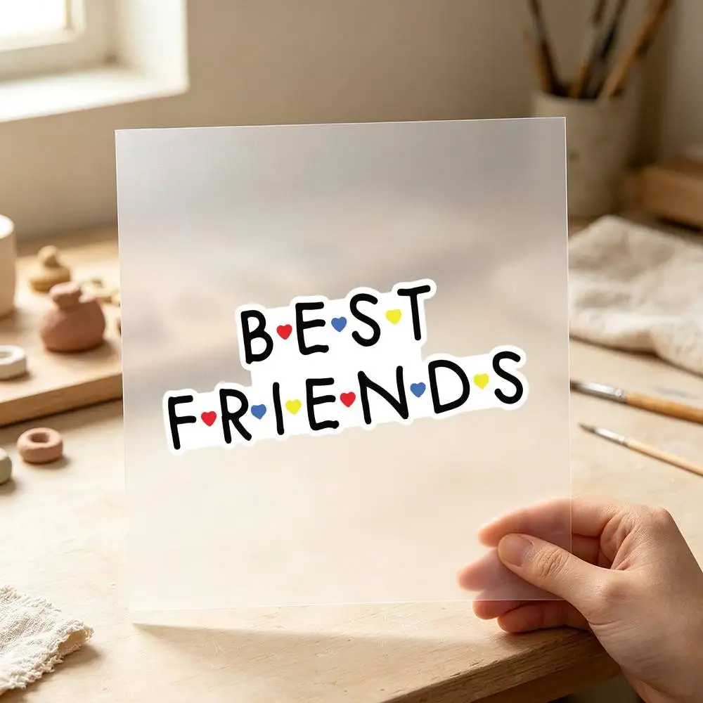 Best Friends Waterproof Stickers For Decorating Car Windows Motorcycles And Computers.