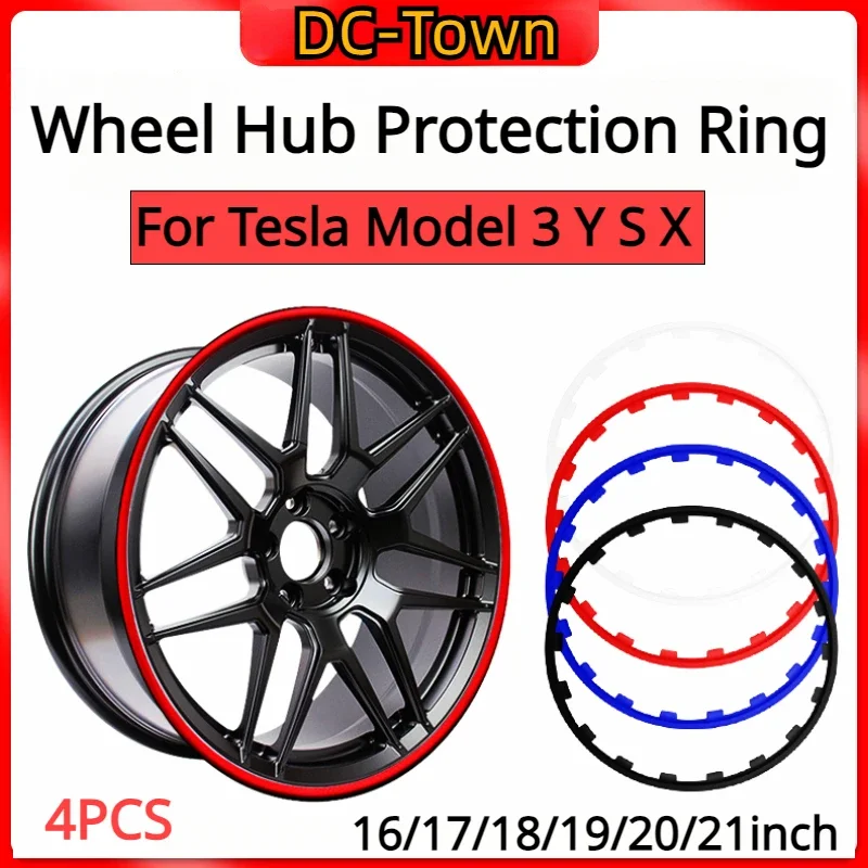 Wheel Hub Protection Ring16/17/18/19/20/21 inch for Tesla Model 3 Y S X Car Rims Ring Protectors Vehicle Wheel Rims Guard Strips view 3