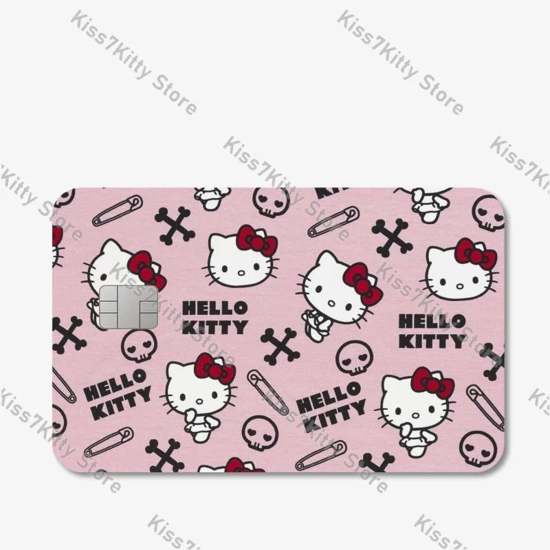 New Hello Kitty Credit Debit Card Sticker Anime Pochacco Cartoon Bank Cards Skin Cartoon Waterproof Stickers Toys for Small Chip