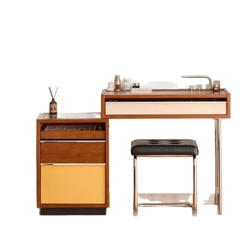 

Dresser, chest, storage cabinet, integrated small apartment, master bedroom, bedside table, retractable makeup table, mirror