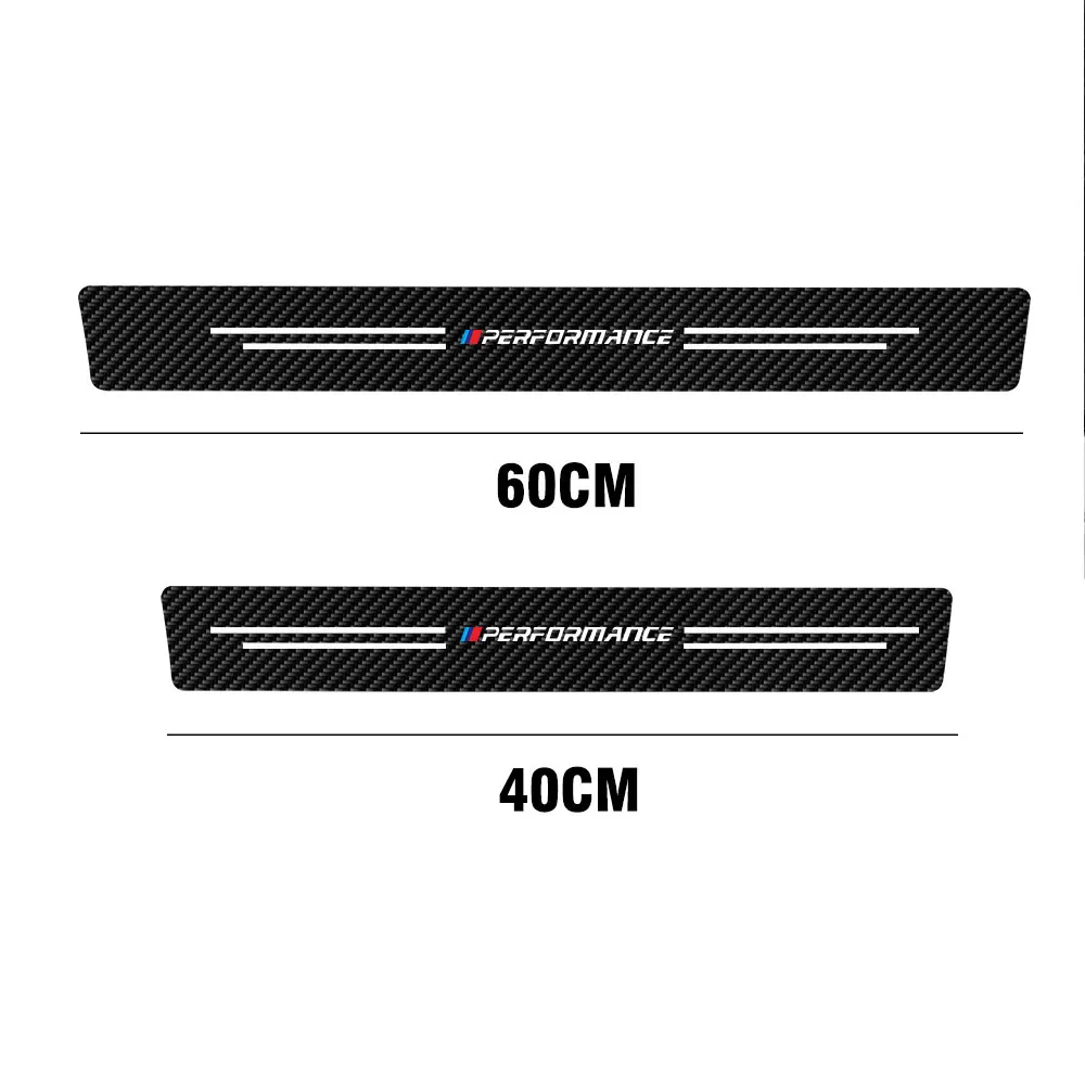 Estilo do carro limiar tira adesivos auto fibra de carbono anti-risco adesivo protetor do peitoril da porta para bmw m desempenho m3 m5 m6