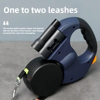 Automatic Retractable Two-End Pet Leash Dog Leash With Flashlight One Tow Two Easy To Walk Your Dog 5