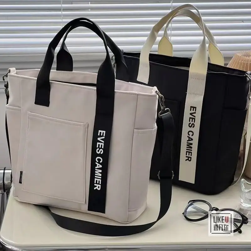 

Summer Simple Canvas Tote Bag for Women – Waterproof Shoulder Bag, Casual Crossbody Purse for Everyday, Lightweight Lunch Bag