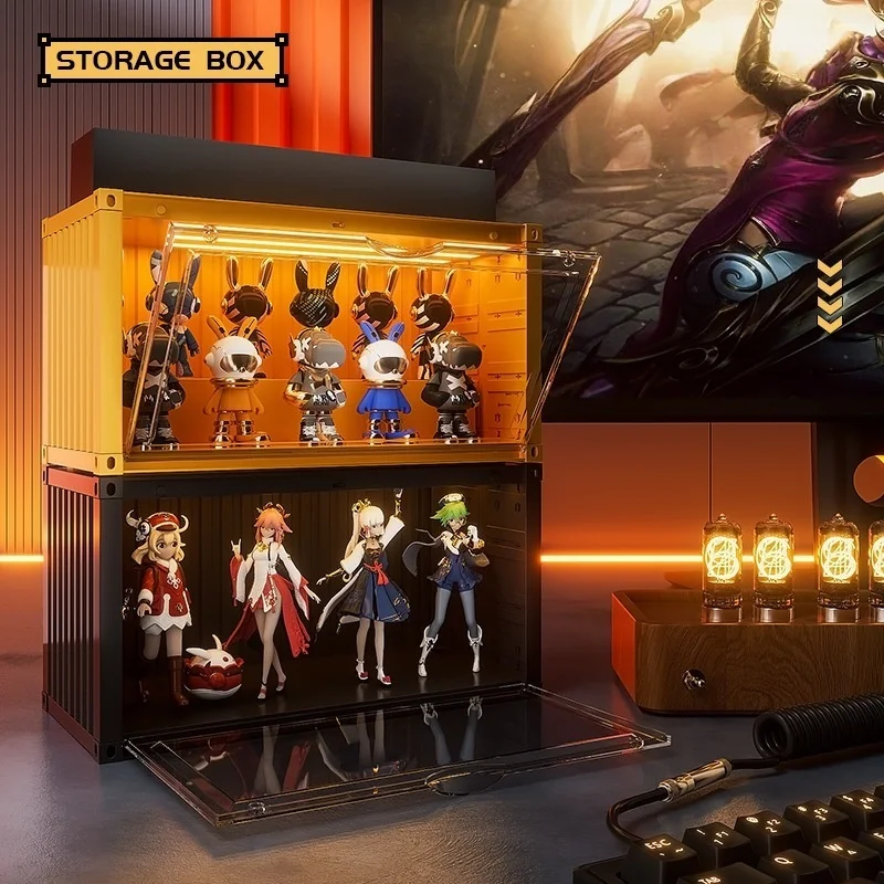 Action Figure Container Display Box Acrylic Figurines Blind Box Dolls Toy Storage Box Dustproof Cabinet Display Case Organizer