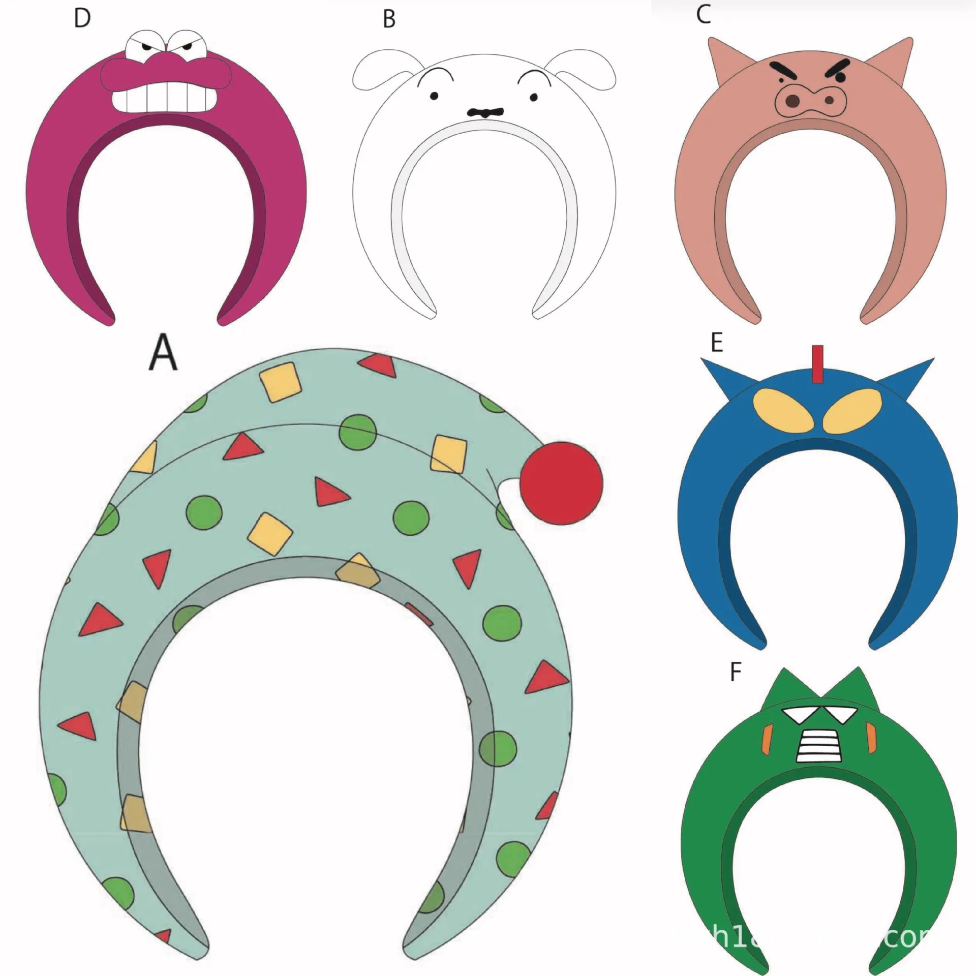 

Crayon Shin-Chan Headband Cartoon Cute Face-Washing Hairband Plush Wide-Brim Non-Painful Headband For Girls Gift