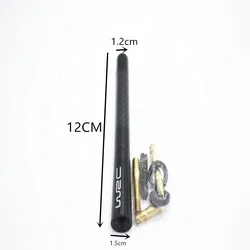 12cm Carbon Fiber Short Radio Antenna for Volkswagen Vw Jetta Golf Passat B5 B6 Beetle Polo Bora Caddy MK5 Skoda