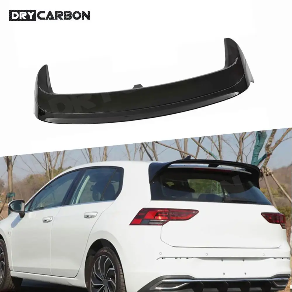 

For Volkswagen VW Golf 8 MK8 VIII PRO R Rline Roof Spoiler ABS Material Gloss Black Rear Trunk Windshield Wing Accessories