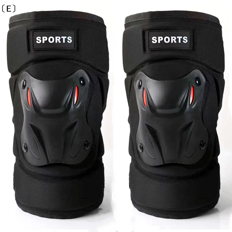 〔E〕Motorcycle Men Protection Kneepad Guard Protective Anti-fall Off Road Breathable Protector Gear Windproof Racing Knee Pad Set