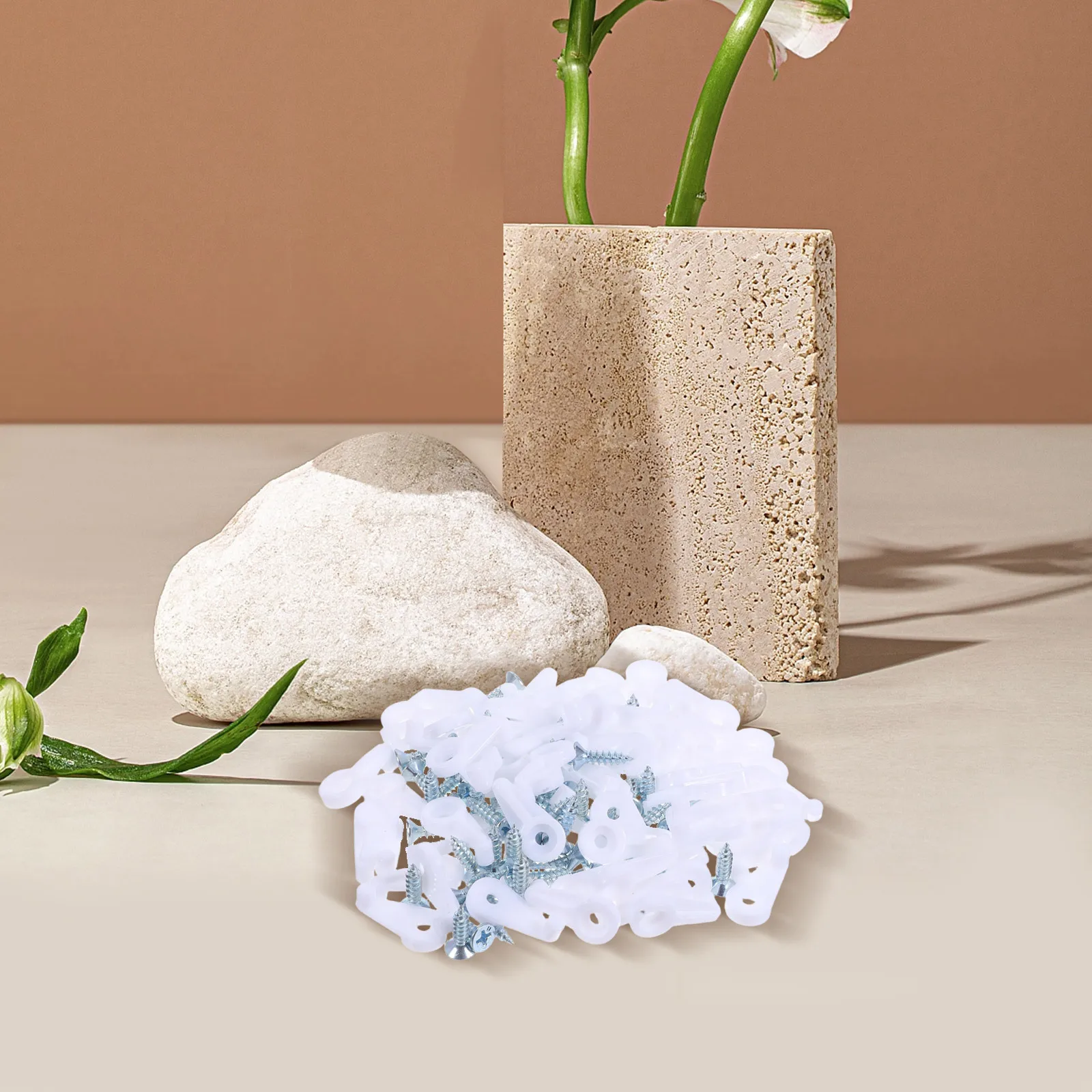 

60Pcs Wall Mount Mirror Clips Stable Support No Tools Required for DIY Home Improvement Projects Mirror Clips for Wall Mounting