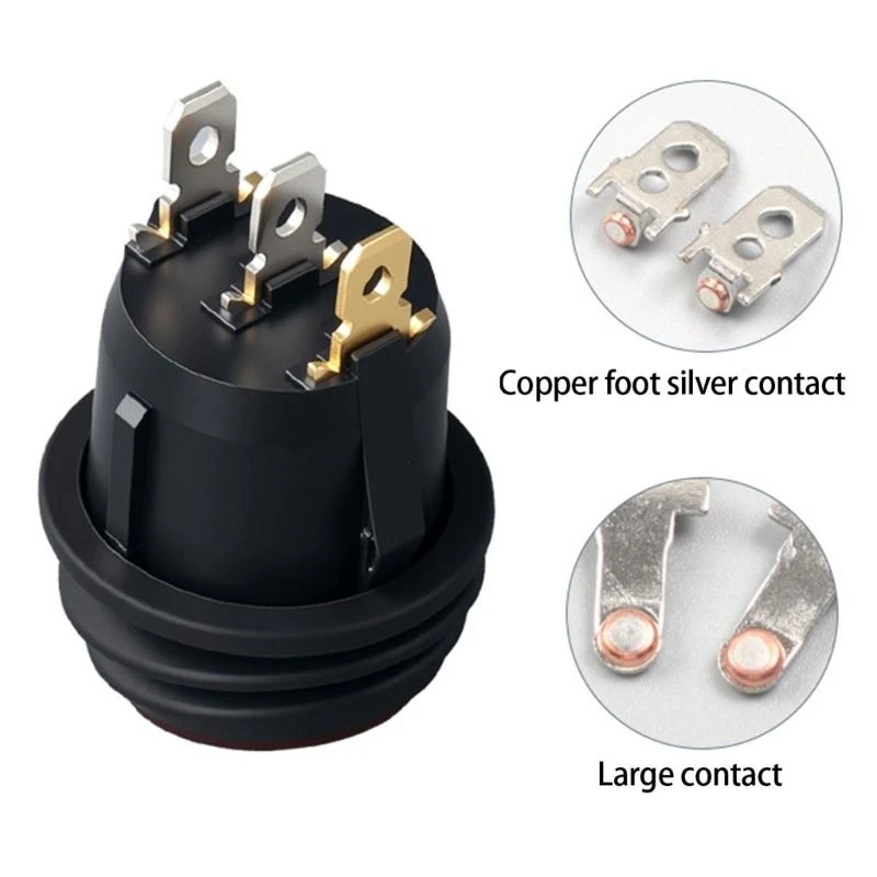 T21C Oilproof Circular Rocker Switches 3 Setting Boats Switches for Kitchen Appliances