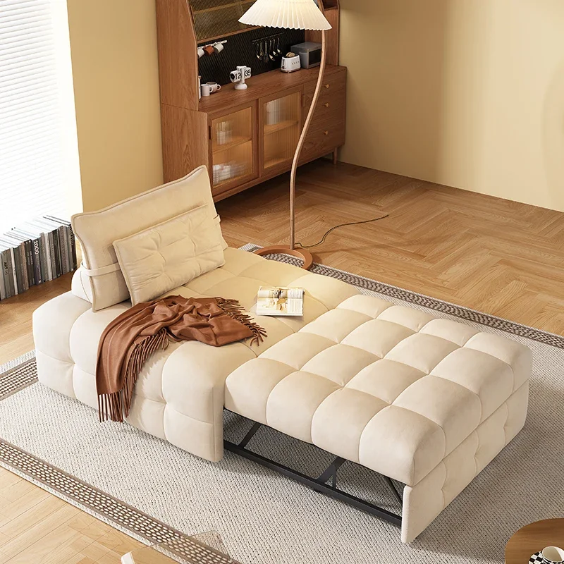 Cream wind multi-functional folding dual-purpose retractable sofa bed