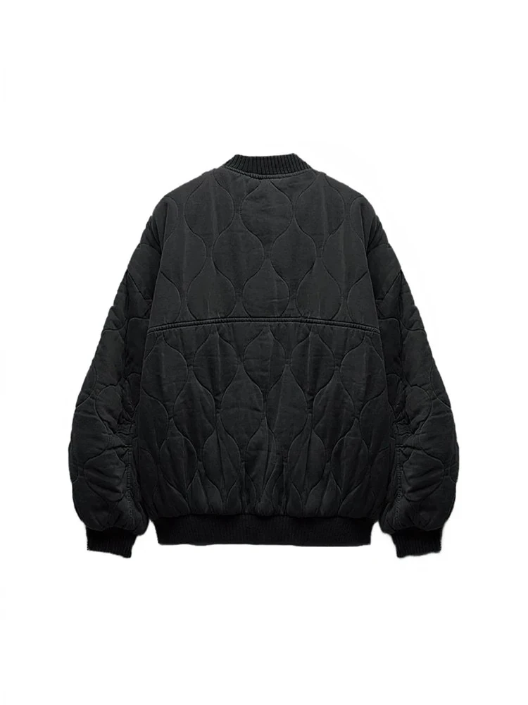 سترة نسائية مريحة كاجوال كاجوال نسائية معطف كاجوال طيار برقبة دائرية بأزرار وأكمام طويلة سحاب سترة أنيقة دافئة نسائية سترة نسائية موضة الشارع سترة مزاجية #5