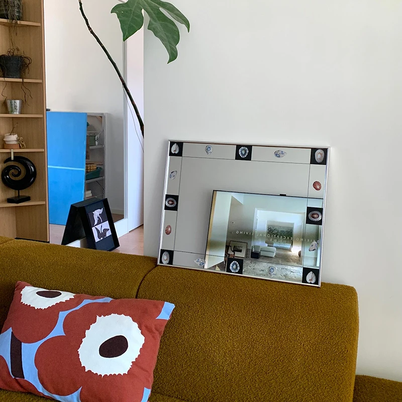 Luxury Modern Mirror Living Room Decoration Wall Vanity Aesthetic Square Vanity Mirror Funky Korean Style Spiegels Home Products