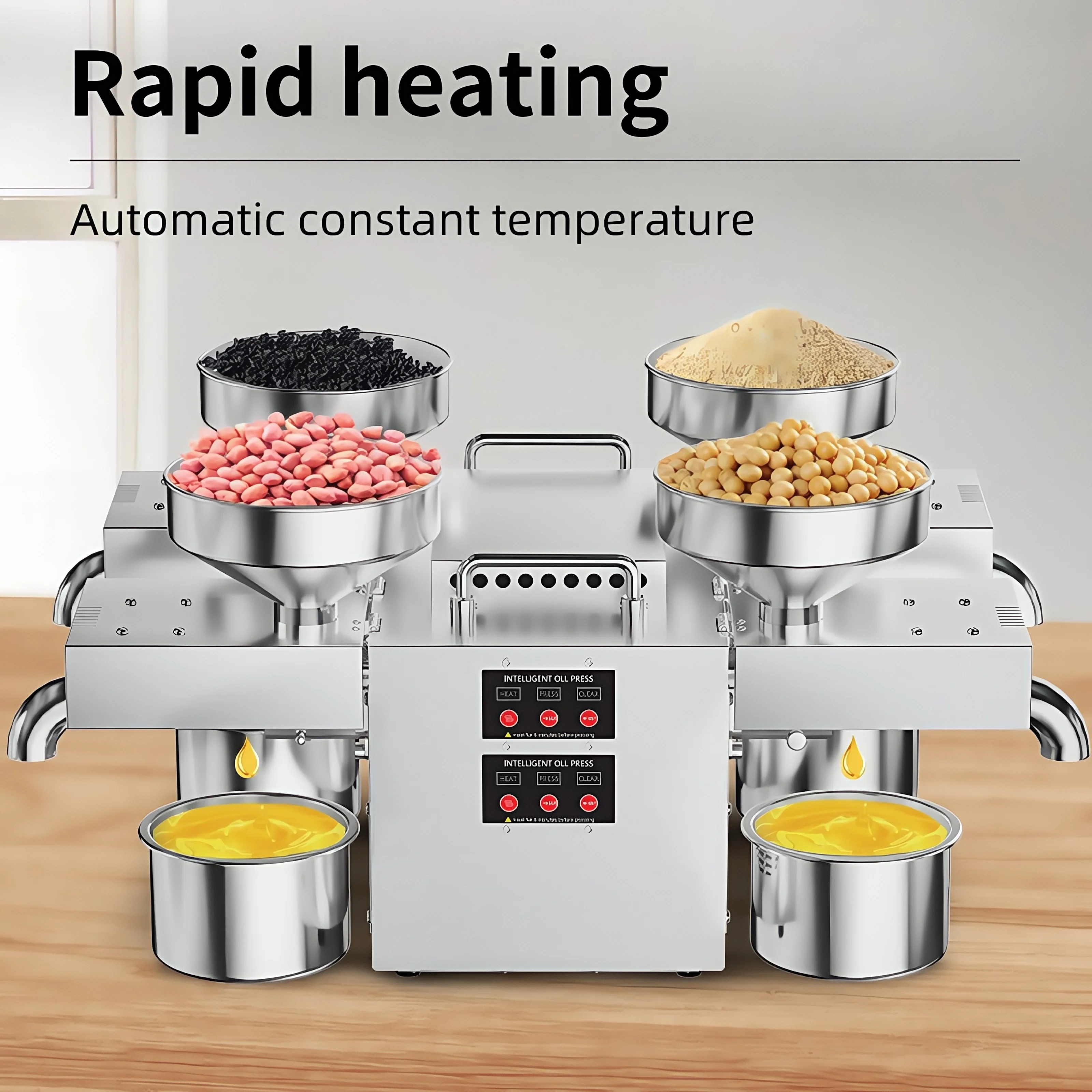 New Condition Oil Press Edible Formic Four Heads Presser High Efficiency  Output Press Machine Olive  Press Machine