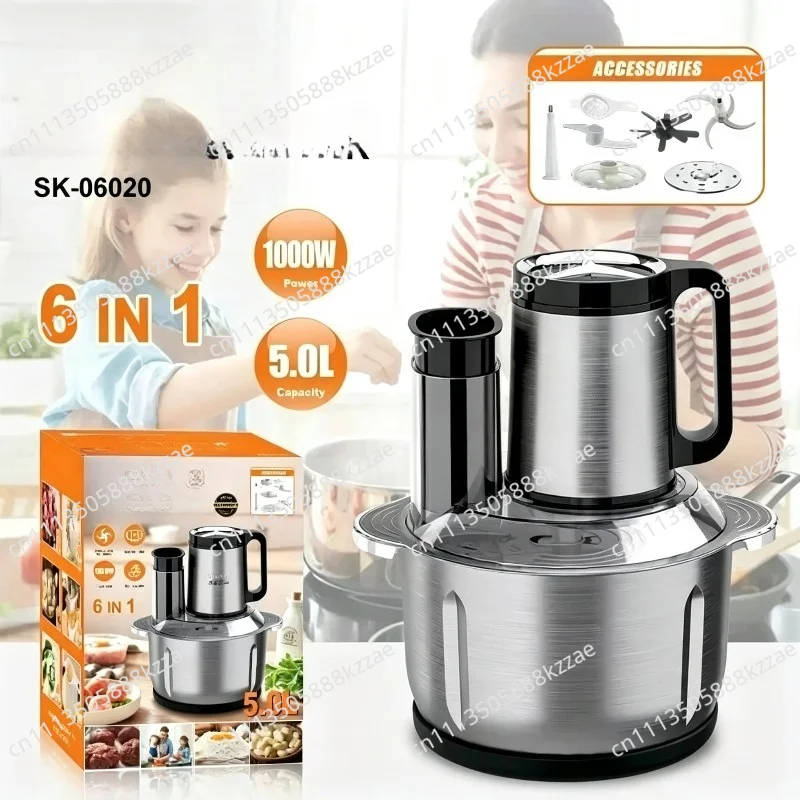 Multifunctional 5L Electric Meat Grinder Household Kitchen Food Chopper