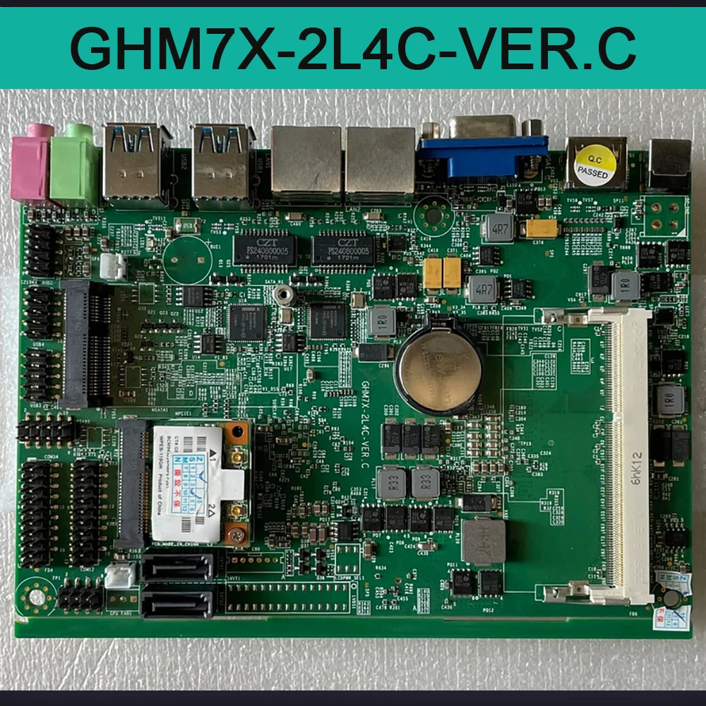 For Industrial Control Motherboard Dual Net-work Port GHM7X-2L4C-VER.C