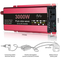 2024 New Pure Sine Wave Inverter DC 12V/24V To AC 110V/220V 1000W 1600W 2000W 2200W Portable Power Bank Converter Solar Inverter