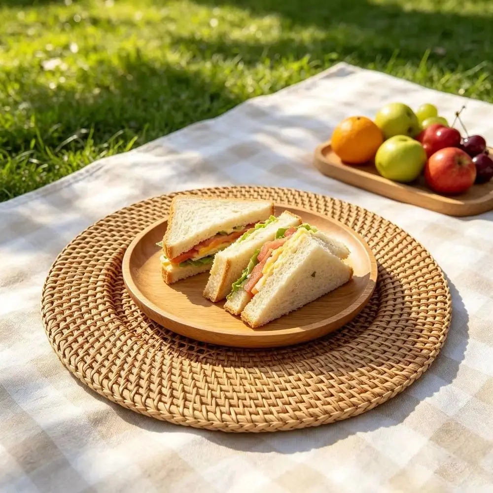 New Woven Texture Woven Coaster Hollow Lattice Heat Insulating Teapot Trivet Tea Cup Coaster Teacup and Teapot Use