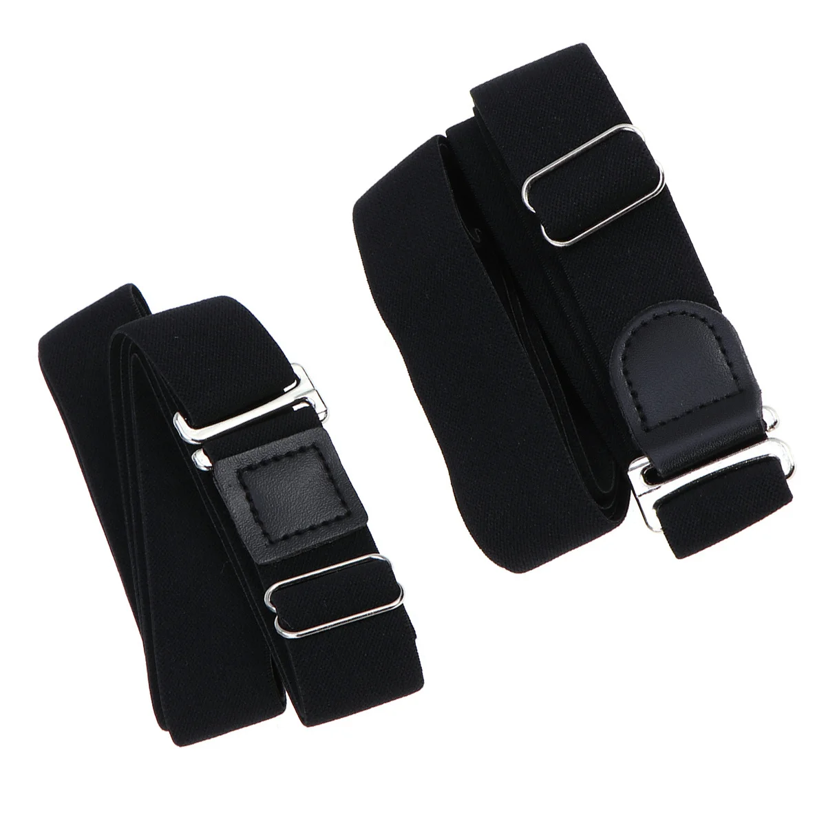 

2Pcs Shirt Stays Belt Non-Slip Clip Anti-Wrinkle Holders for Men Women Durable Nylon Black Shirt Stays Belt for Men