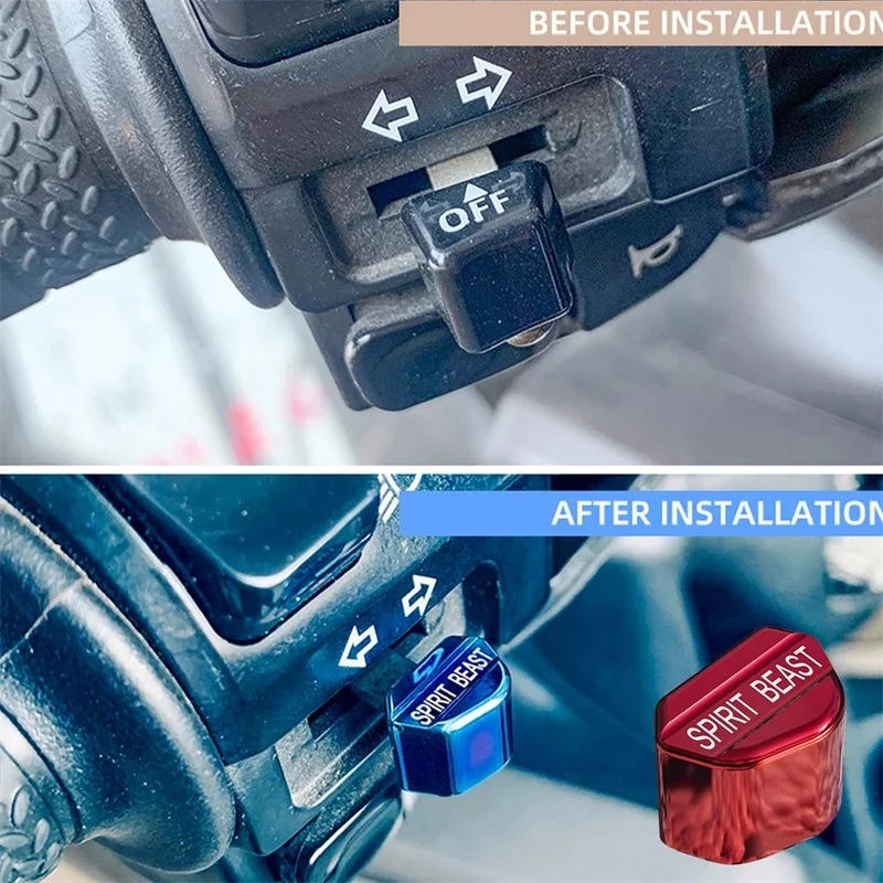 1/2/3/4Pcs Motorcycle Switches Button Turn Signal High Low Beam Start Buttons Removed Key Cap