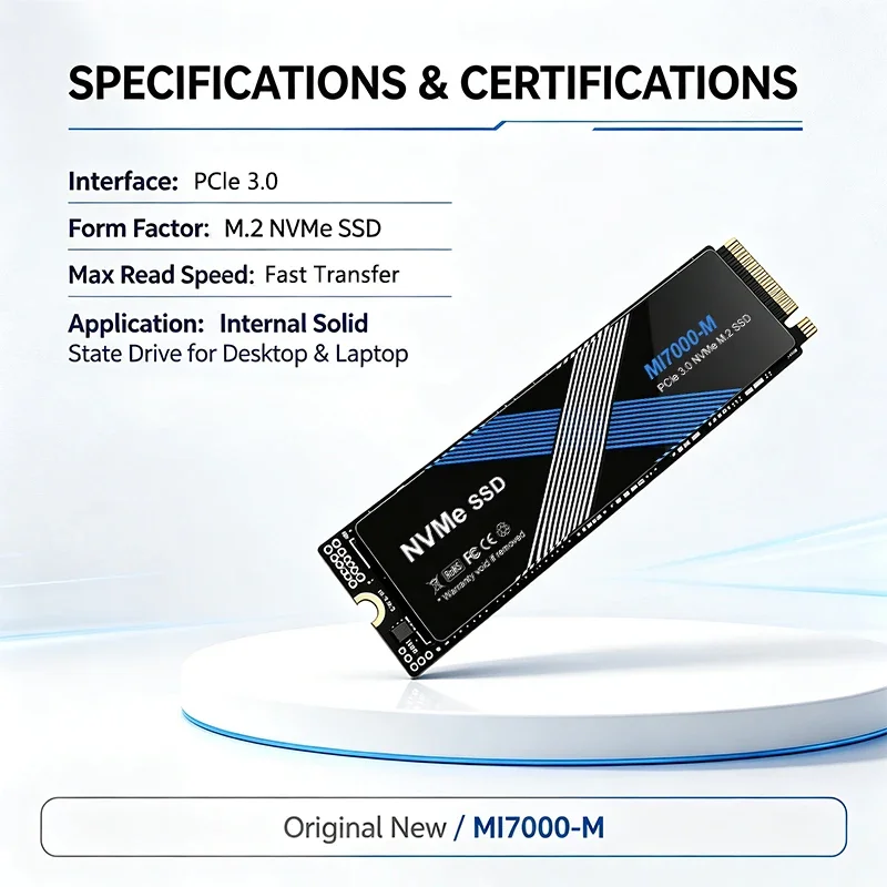 MI7000-M M.2 SSD Hard Disk 500GB 1TB 2TB 4TB High Speed NVMe M2 SSD PCIe 3.0 Internal Solid State  Drive Laptop Desktop PC