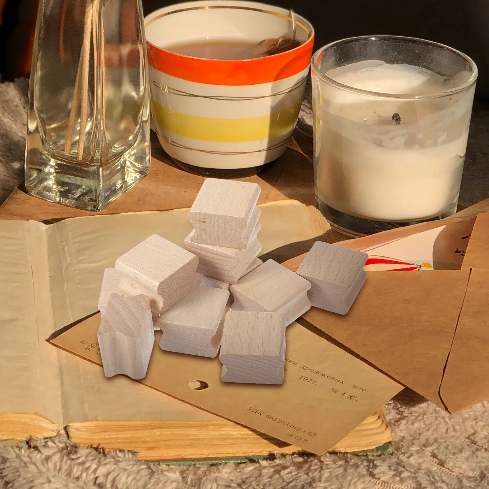 12 قطعة ختم خشبي صنع كتل فارغة مخدد مكعبات خشبية DIY بها بنفسك نحت ختم الحرفية سكرابوكينغ أدوات الخشب كتلة Stamps #6