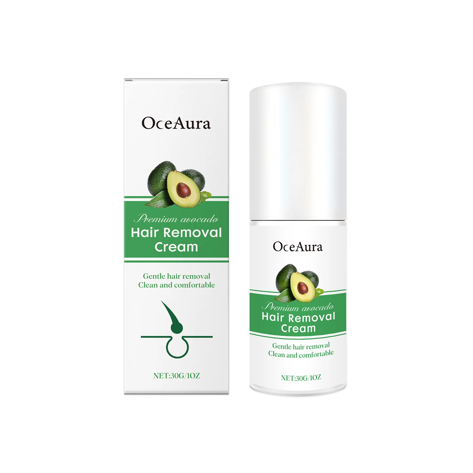Avocado Gentle Efficient Hair Removal Cream Soften Slow down Hair Growth Shrink Pore Smooth Skin Rapid Painless Hair Removal Gel