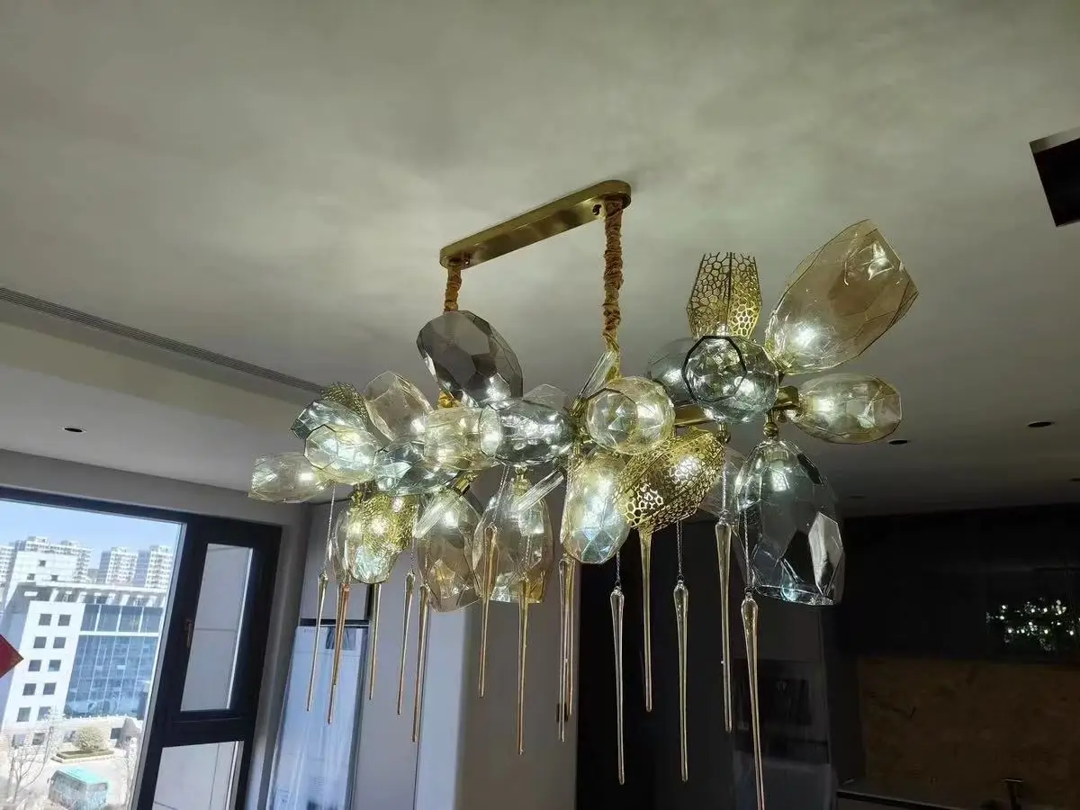 

Modern Luxury Stainless Steel Crystal Chandelier LED Ceiling Pendant Light Living Room Dining Room Home Decor Lighting Fixture