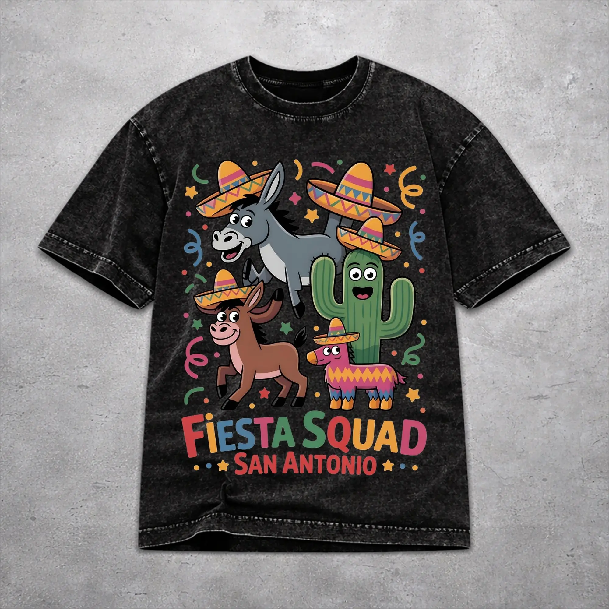 Men Women Wased T-shirts Fiesta Squad Cinco De Mayo Printed T Shirt Apparel Oversize  Tees Tops