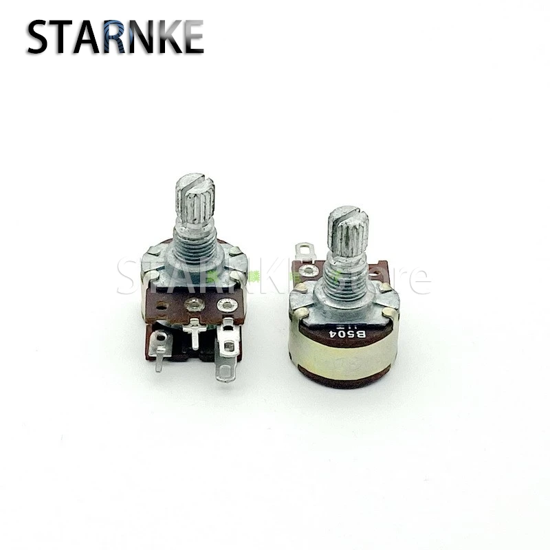 2PCS 16 Type 4-Pin Single Link B500K B504 Dimming Audio Speaker Volume Potentiometer With Switch