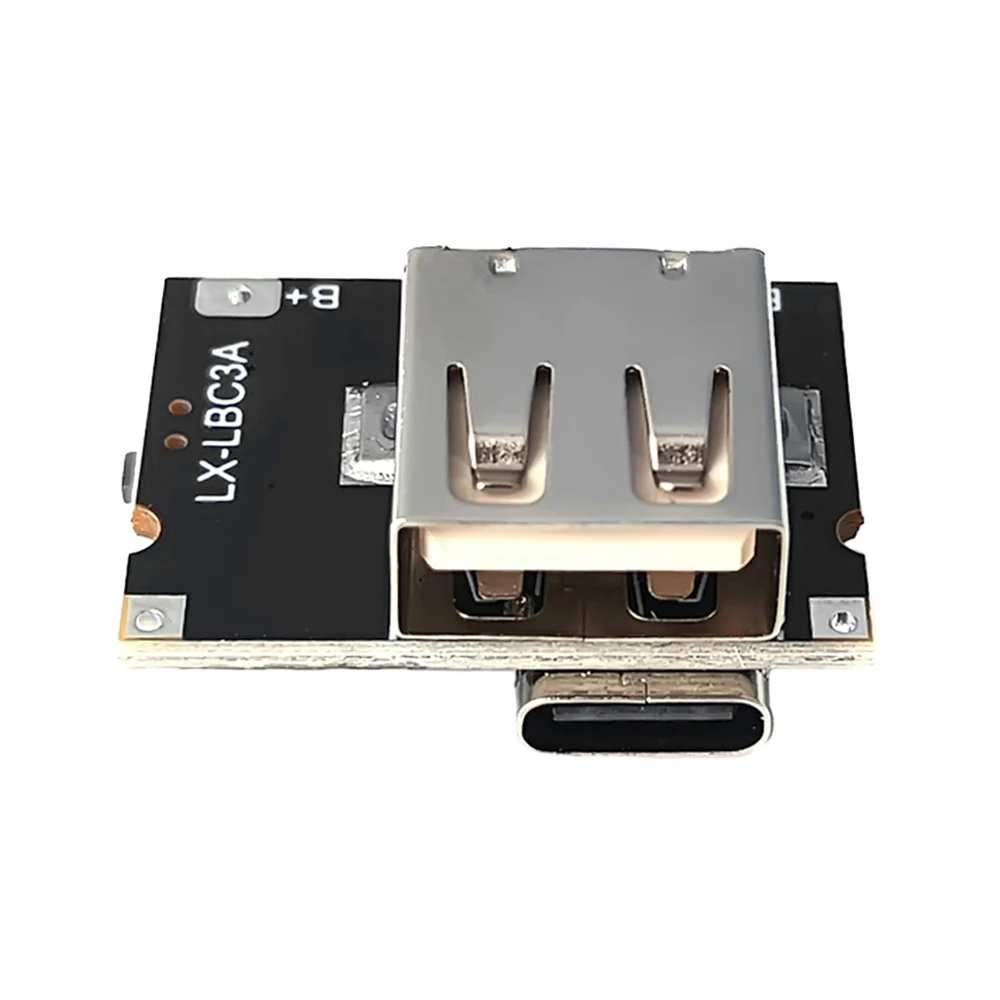 Type-C USB 5V 3A เพิ่มพลังงานโมดูลสเต็ปขึ้นบอร์ดป้องกันการชาร์จแบตเตอรี่ลิเธียมหน้าจอ LED USB สำหรับชาร์จ DIY