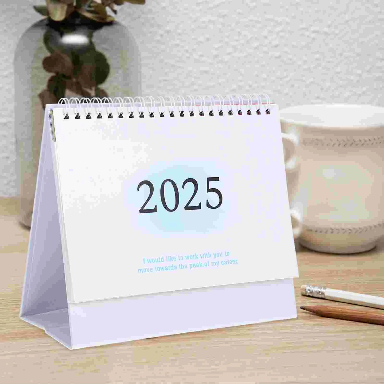 2025 Desk Calendar Decorations Family Desktop Protector Large 2024-2025 Mini Clock Memorandum Small