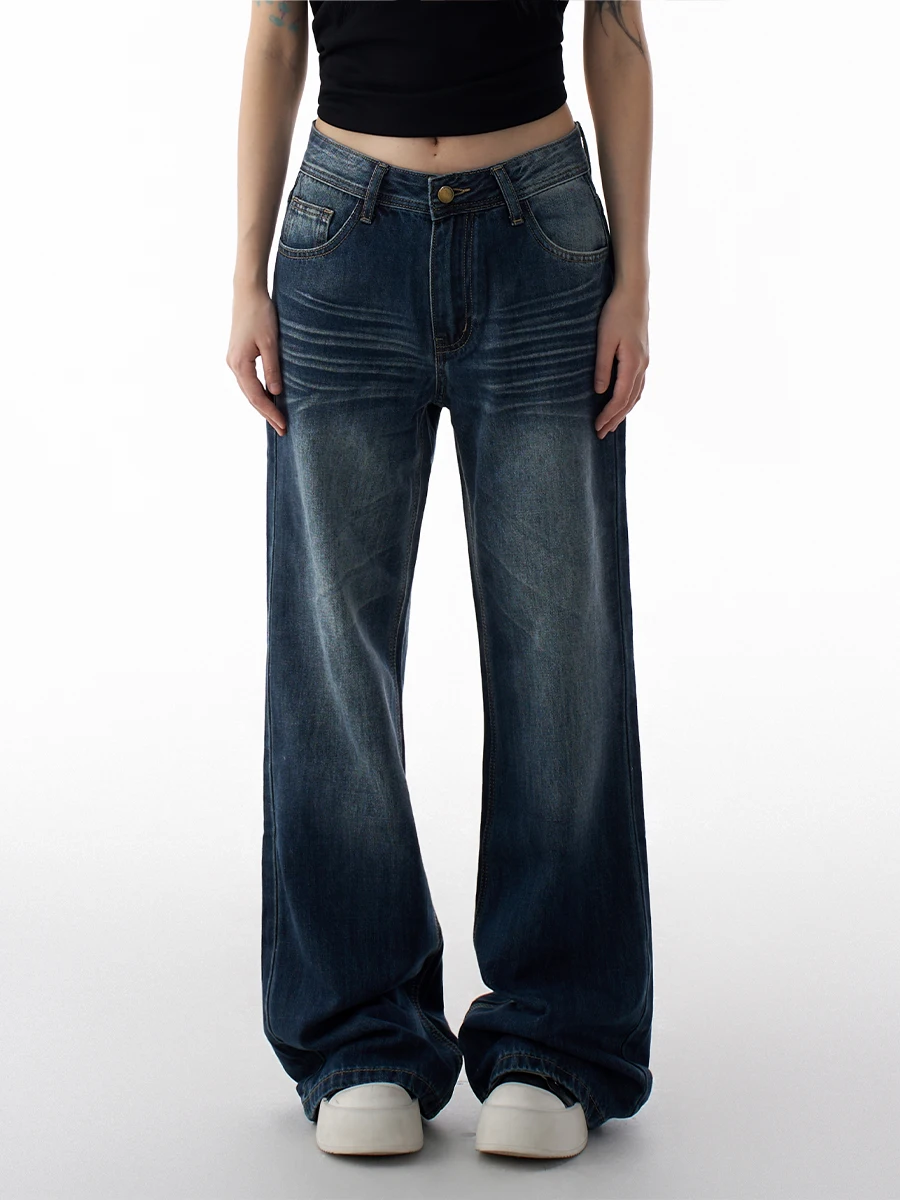 

ZHISILAO новые расклешенные джинсы женские винтажные повседневные шикарные классические расклешенные джинсовые брюки с высокой талией осень-зима 2025