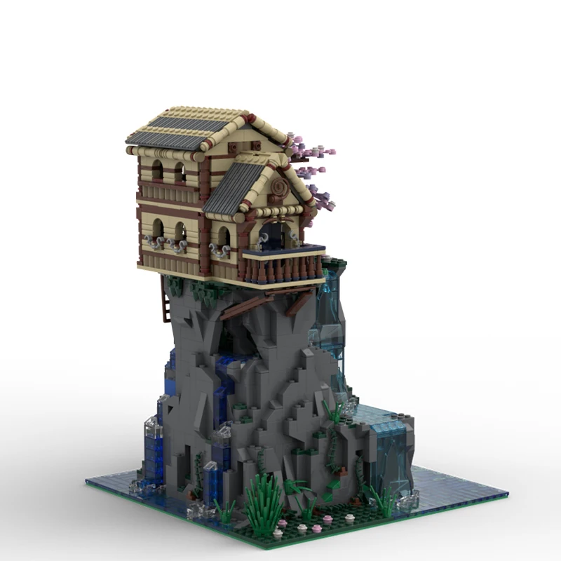 1943pcs MOC Eternal Falls Natural Modular Buildings DIY Model Building Blocks Advanced Architecture Toys Gift for Expert Adults