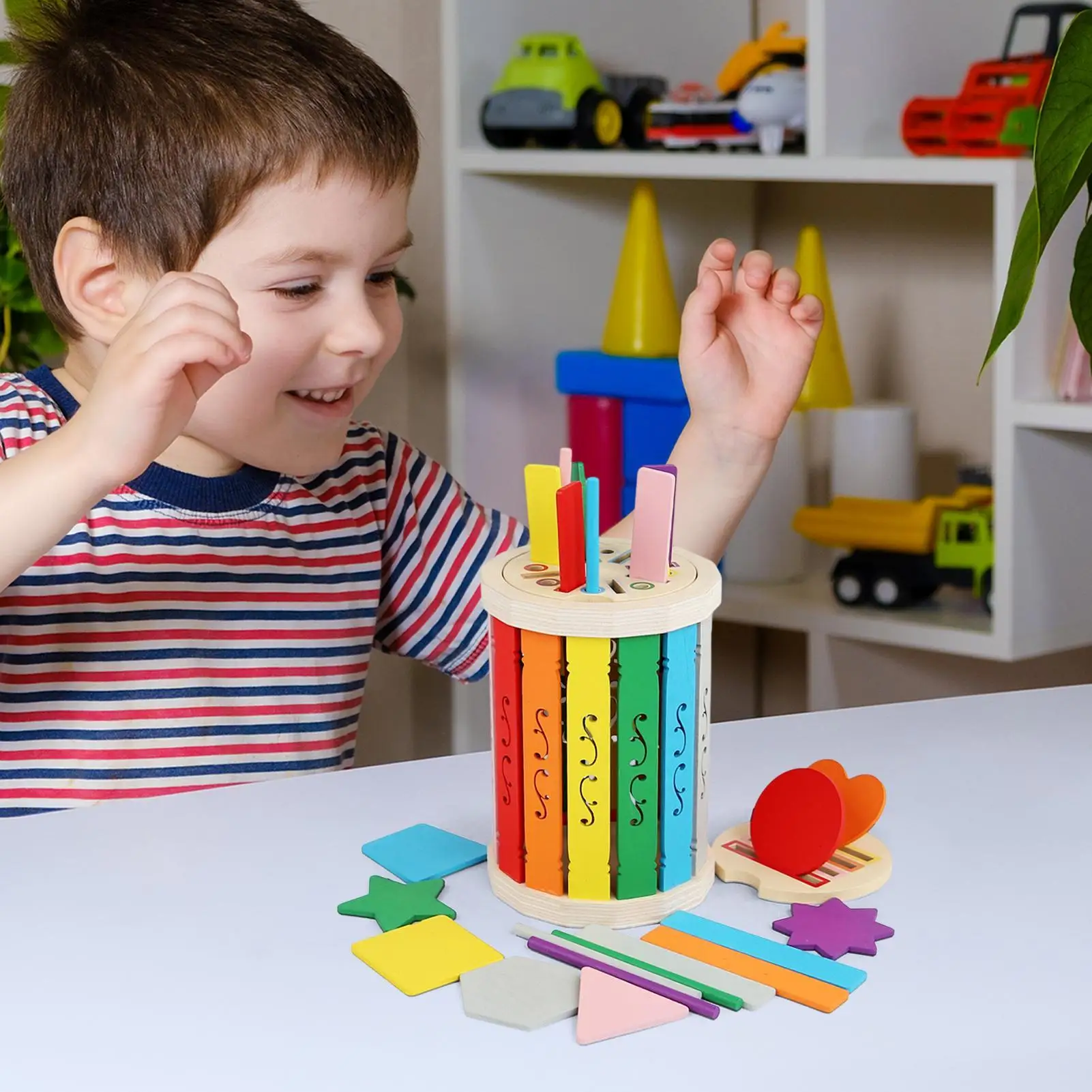 Jouets sensoriels de tri des couleurs, motricité Fine en bois, jouets éducatifs d'apprentissage sensoriel assortis aux couleurs pour garçons et filles, enfants à la maison