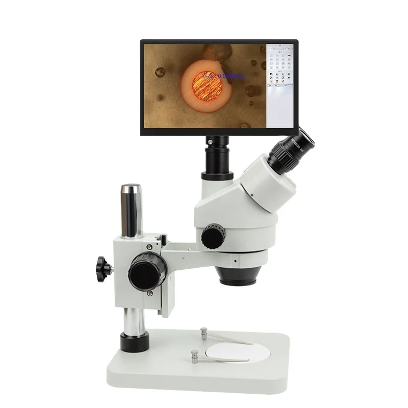 

EOC Microscope Optical Trinocular Mobile Phone Pcb Repair Stereo Digital Measuring Microscope With 11 Inch Monitor Screen