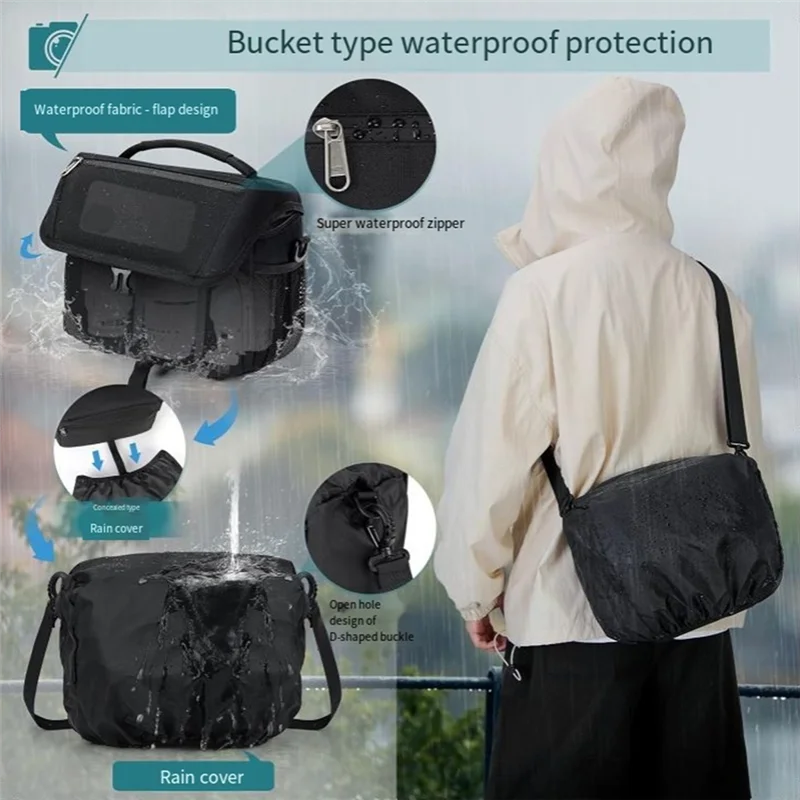 

B04C-Camera Storage Bag SLR Camera Shoulder Bag Storage Messenger Stand-Alone Light Weight Waterproof Bag