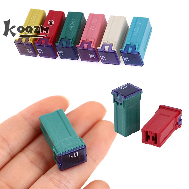 1Pc Mini Square Fuse 32V 20A 25A 30A 40A 50A60A Automotive Car Fuse With Plastic Box