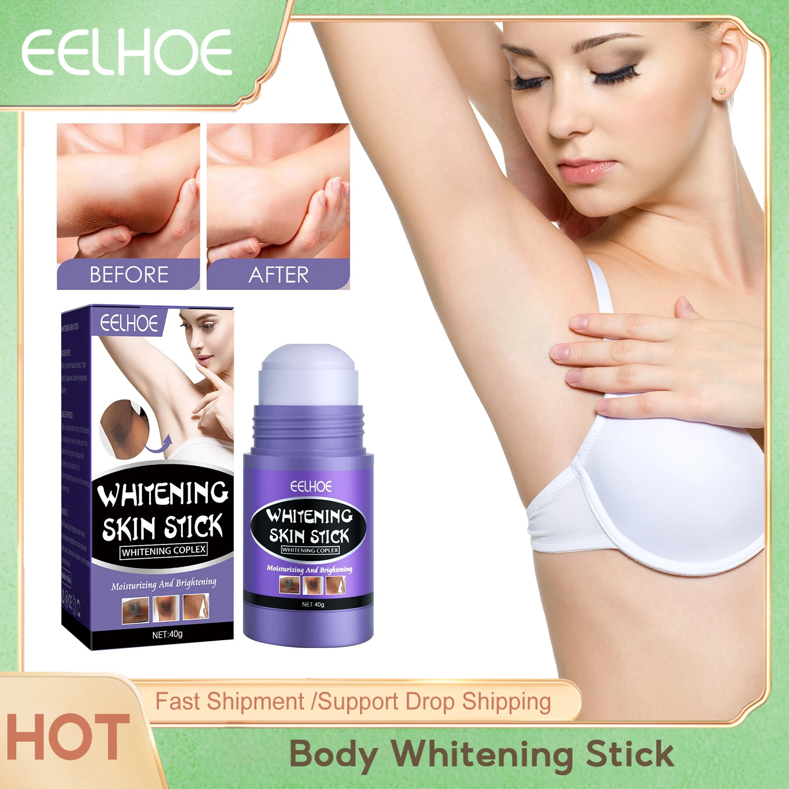 

Body Whitening Stick Remove Melanin Brighten Inner Thigh Lighten Intimate Areas Improve Dullness Skin Underarm Bleaching Stick