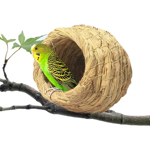 Bird Nest Handmade Straw Fabric, Natural Reproduction Nest, Parrot Birds Cage, Parakeet, Calopsite, Lovebird, Domestic Garden 10 Main Sales Cage Cage - №9