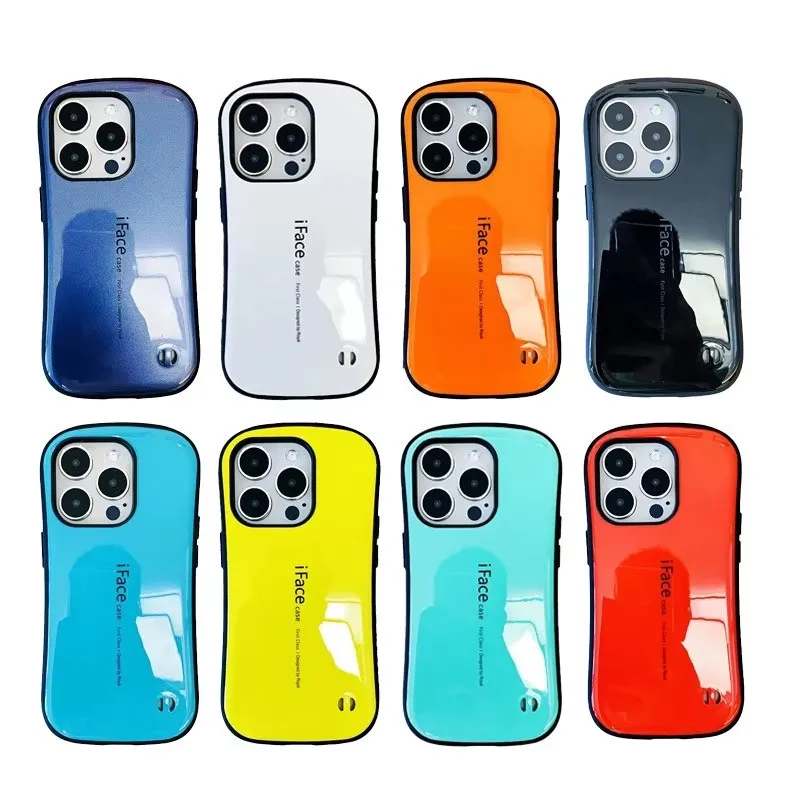 Luxury Hard Plastic TPU Back Cover Case For iPhone 16 15 14 13 12 11 Pro MAX 7 8 X iFace Classic Smooth Glossy Armor Shockproof