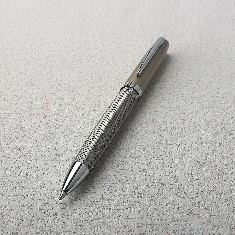Braided Metal Wire Ballpoint Pen Luxury Business Stainless Steel Writing Office Gift Ball Pen for Men Wedding Souvenir
