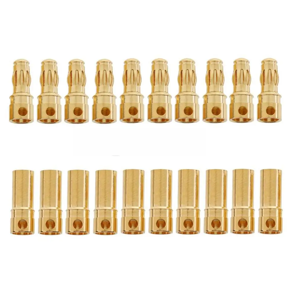 5/10Pair 2.0mm/3.0mm/3.5mm/4.0mm/5mm/5.5mm/6mm/8mm RC Battery Gold-plated Bullet Banana Plug Male Female Bullet Banana Connector