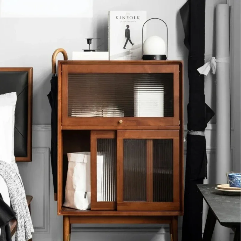 X Sideboard Cabinet Living Room Locker Wall Cabinet Solid Wood Simplicity Household Combination Storage