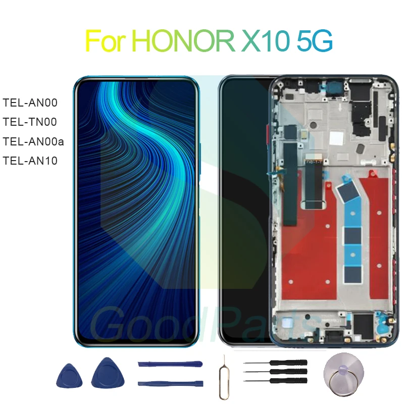 

For Honor X10 5G Screen Display Replacement 2400*1080 TEL-AN00/TN00/AN00a, TEL-AN10 X10 5G LCD Touch Digitizer Assembly